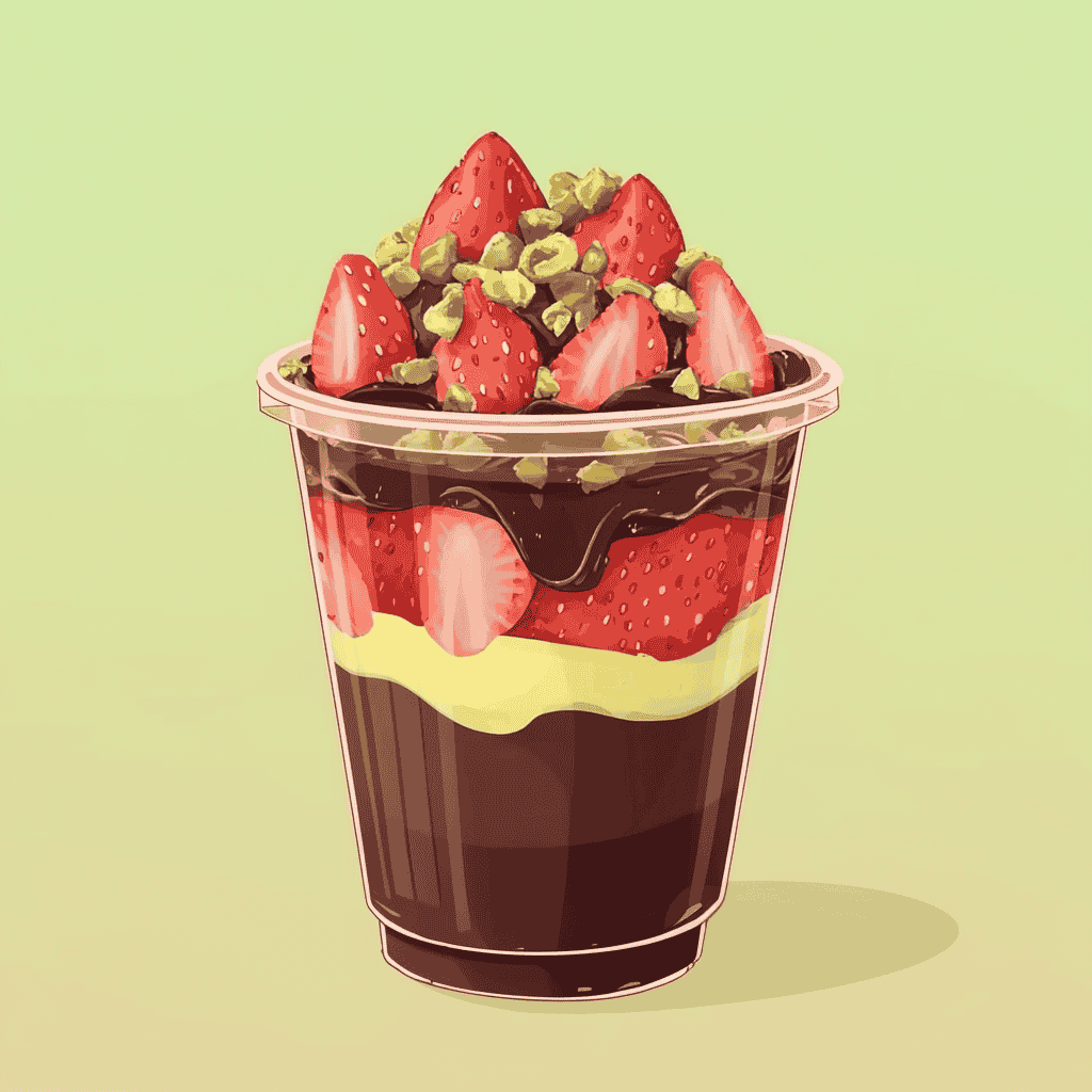 Dubai Chocolate Covered Strawberry Cup