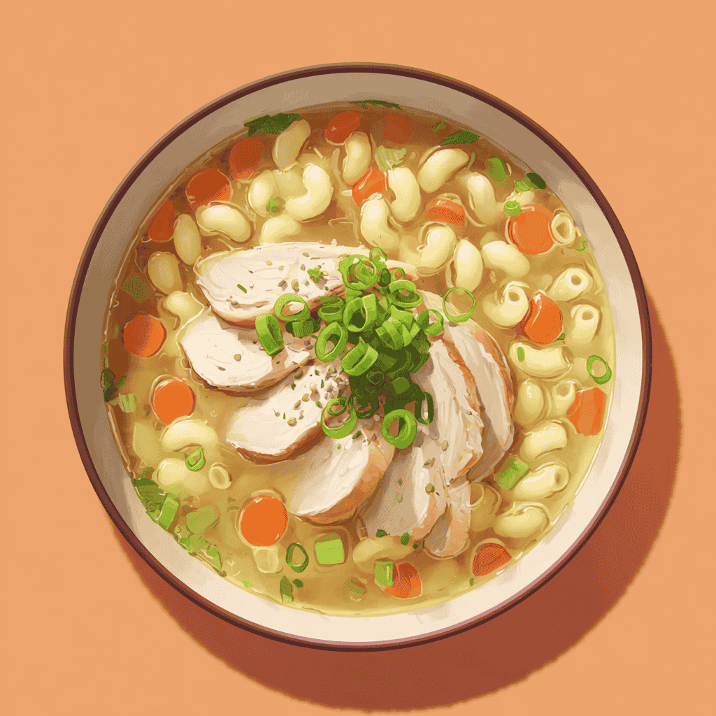 Hainanese Chicken Noodle Soup