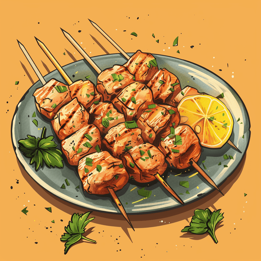 Lemon Pepper Chicken Skewers