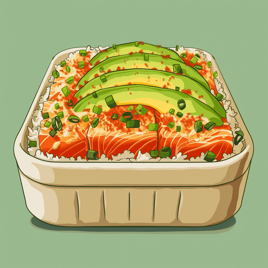 Salmon And Crab Sushi Bake